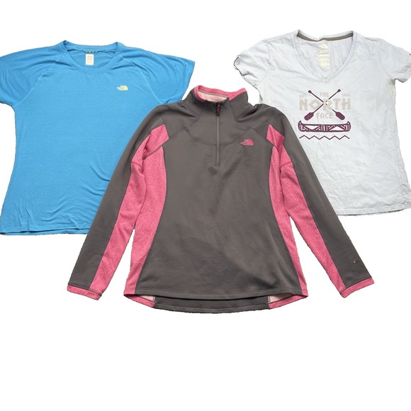 North Face Lot (3) T-Shirt & Sweater Women's Large Fitness Gorpcore Training Run - Picture 1 of 14